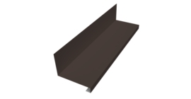 Планка примыкание нижнее к трубе для Кликфальц Pro 0,45 Drap ST RR 32 темно-коричневый (2м)