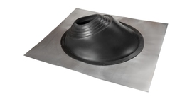 Проходной элемент MF угловой №3.1 (280-460мм) +185 EPDM (металлический неокрашенный фланец) черный