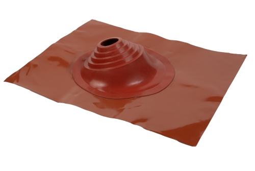 Проходной элемент MF угловой №1 (75-200мм) +240 силиконовый (металлический окрашенный фланец) терракотовый