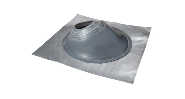 Проходной элемент MF угловой №3.1 (280-460мм) +240 силиконовый (металлический неокрашенный фланец) серый