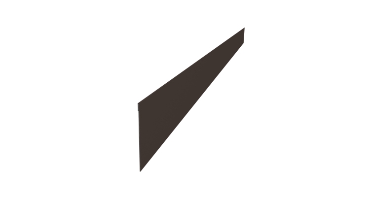 Ламель забора жалюзи Palermo стартовая/финишная для калиток и ворот 0,45 Drap TR RR 32 темно-коричневый