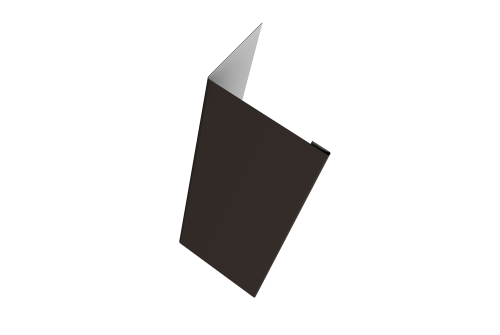 Нащельник для калиток и ворот 25х35 жалюзи Milan, Tokyo, Palermo 0,45 Drap RR 32 темно-коричневыйй (L2,0)